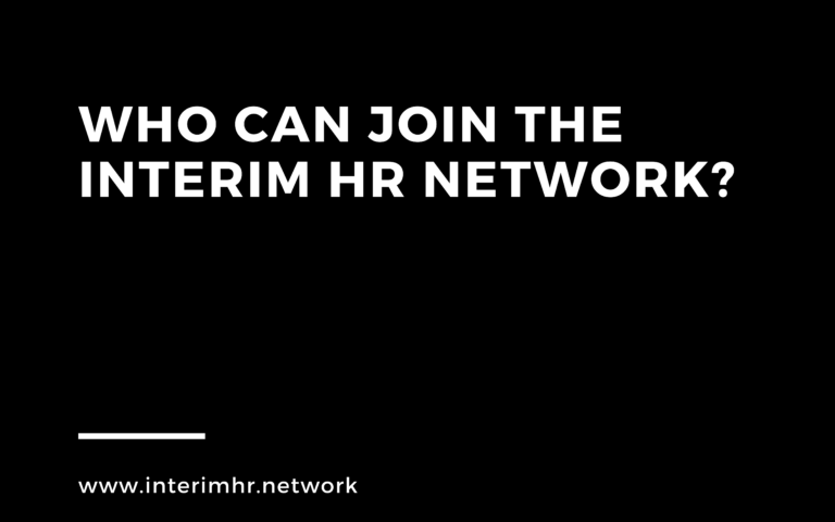 Who can join the Interim HR Network?