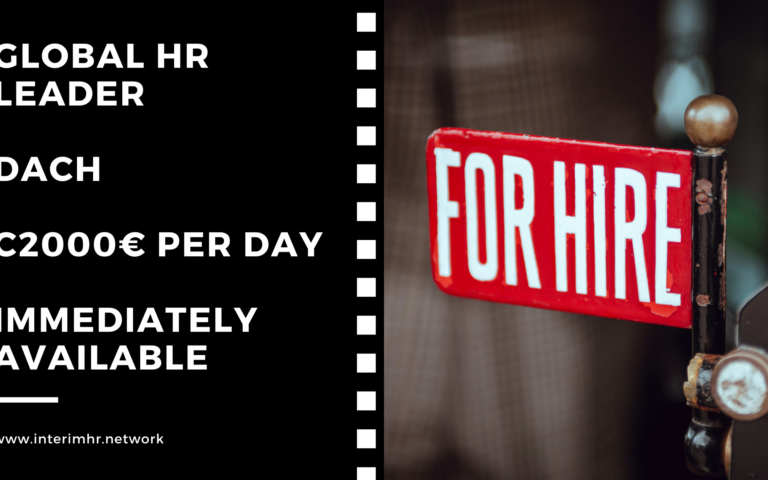 Immediately Available: Global HR Leader – DACH – c2000€ per day