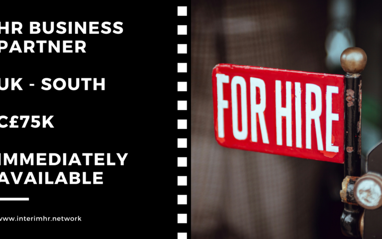 Immediately Available: Senior HR Business Partner – UK – South – c70-75k
