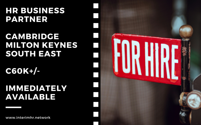 Immediately Available:  HR Business Partner – Cambridge, Milton Keynes, South East – c60k