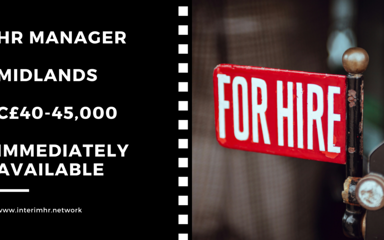 Immediately Available: HR Manager | Midlands | c40-45k