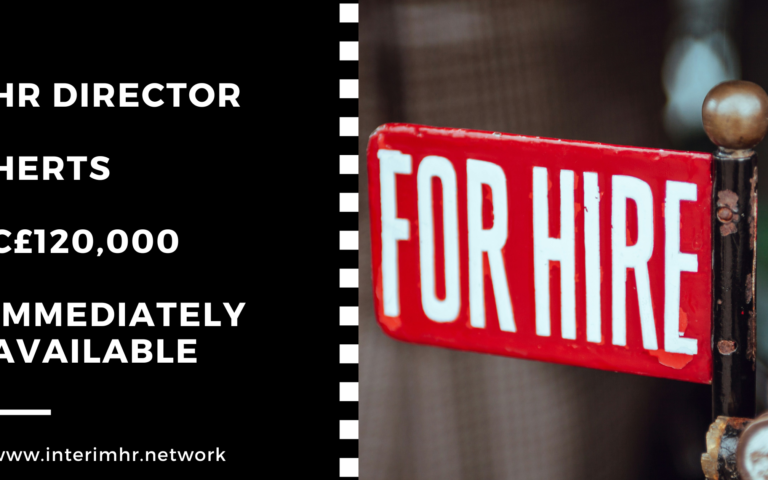 Immediately Available: HR Director – Hertforshire – c£120,000