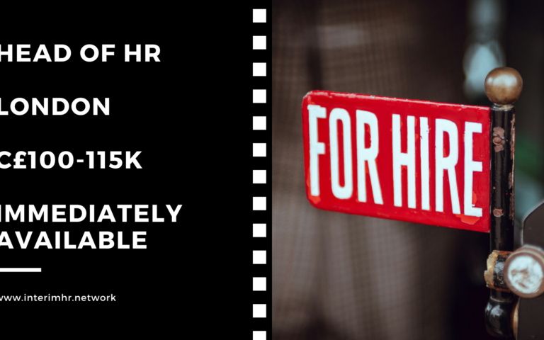 Immediately Available: Head of HR – London – c100-115k