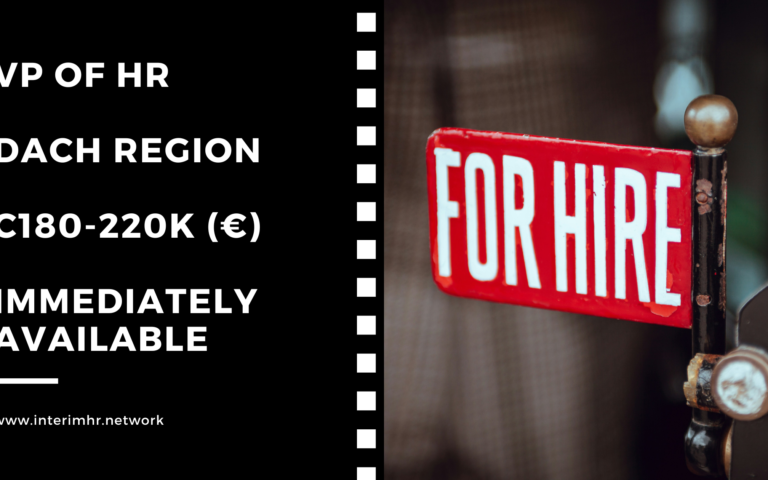 Immediately Available: VP of HR – DACH Region –  c180-220k (€)