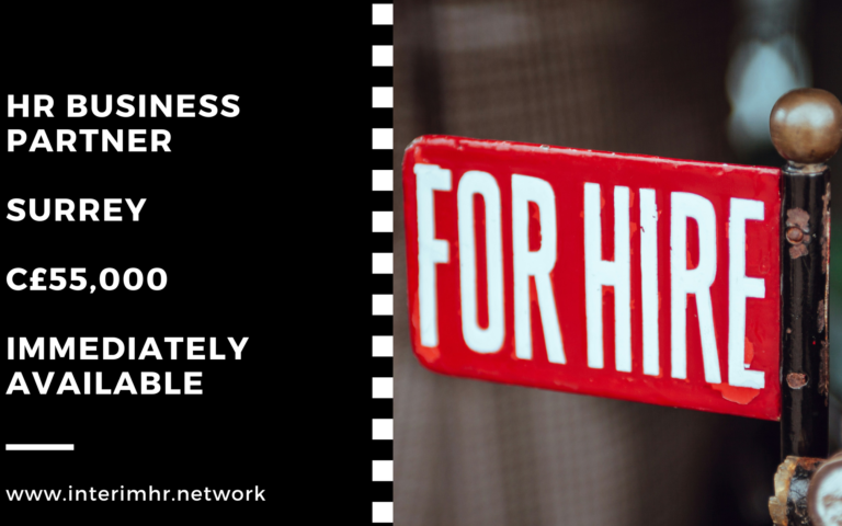 Immediately Available: HR Business Partner – Surrey – c55k