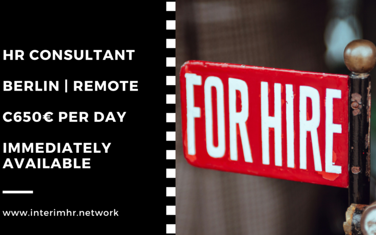 Immediately Available: HR Consultant – Berlin or Remote (Across EU)