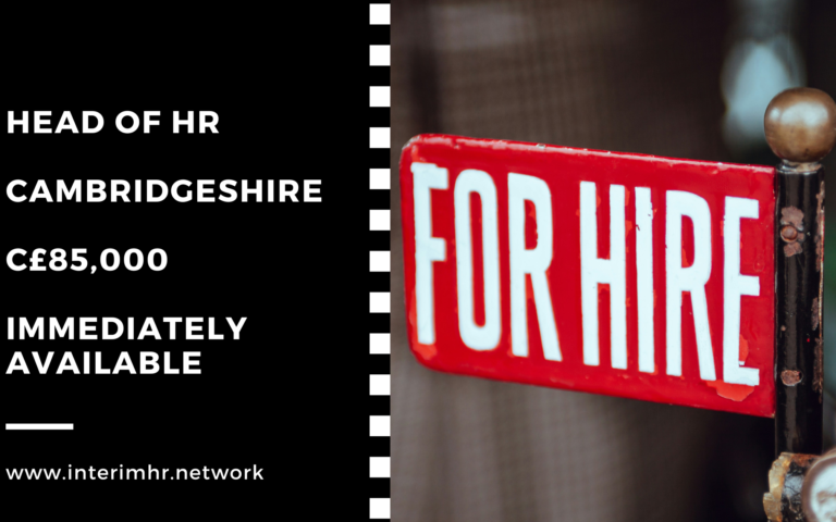 Immediately Available: Head of HR – Peterborough – c85k