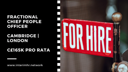 Immediately Available: Fractional CPO – Cambridge | London – c165k Pro Rata