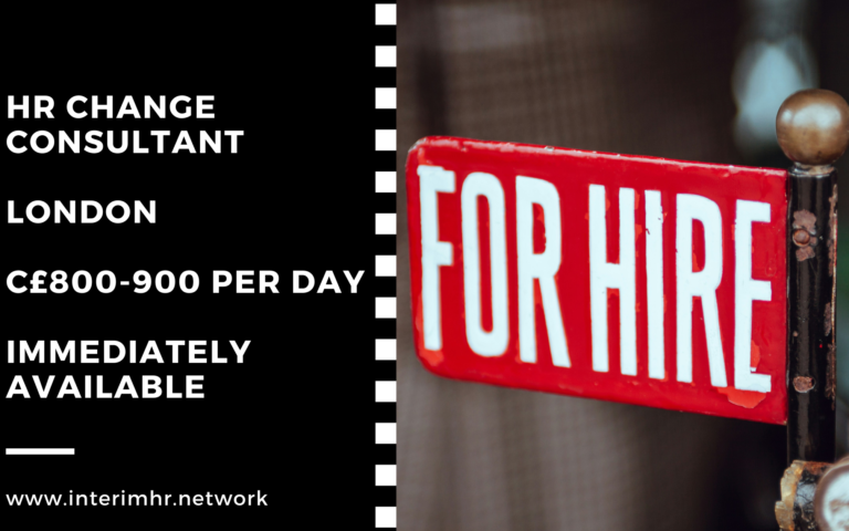 HR Transformation Consultant – London – c£800-900 per day