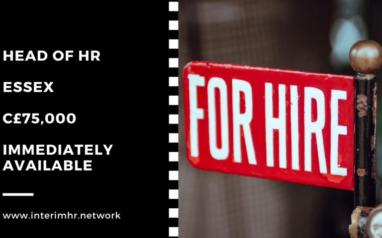 Immediately Available: Head of HR – Essex/London -c75k