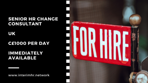 Senior HR Consultant (Transformation) – UK – c£1000 per day