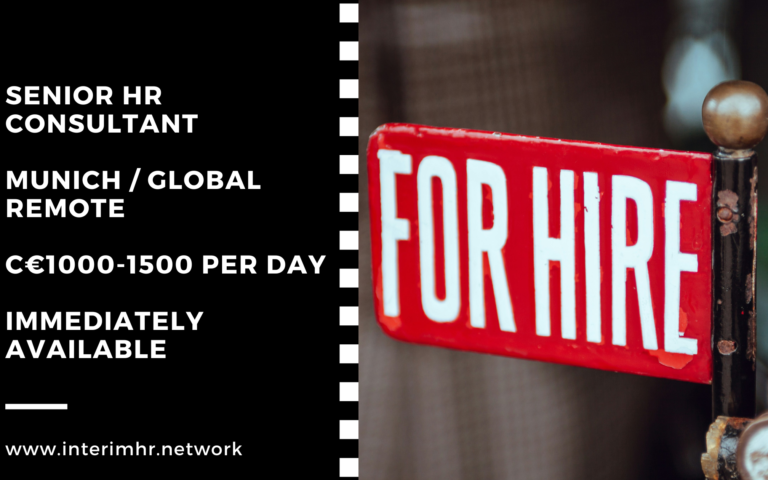 Senior HR Consultant – Munich -c€1000-1500 per day