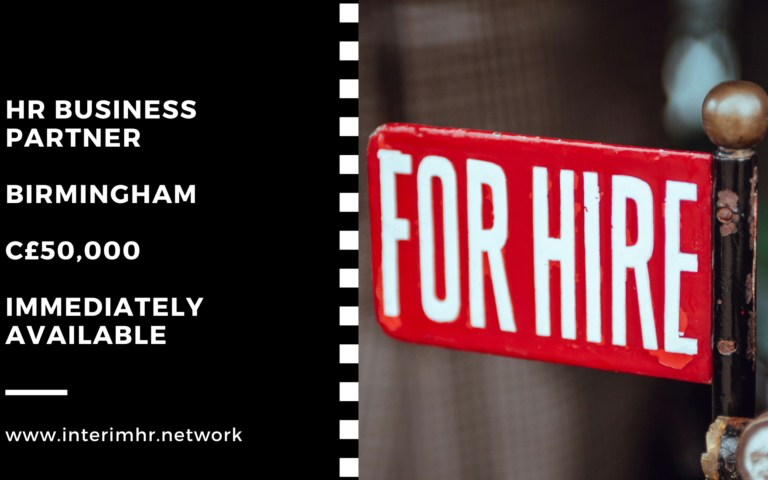 HR Business Partner – Birmingham – c50k